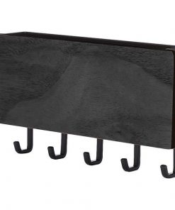 Κρεμάστρα τοίχου για κλειδιά και αλληλογραφία γκρι Υ9,5x18x3,5εκ