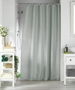 Κουρτίνα μπάνιου Jaquared "Quartz" 180xΥ200εκ με κρίκους γκρι ανοιχτό