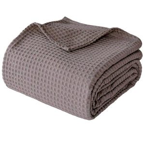 Κουβέρτα "Pablo"  πικέ 100% βαμβακερή μπεζ-καφέ 220x240εκ