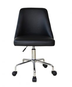 Καρέκλα γραφείου τροχήλατη Nextdeco μαύρη 55x44x80-88εκ.