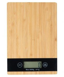 Ζυγαριά ψηφιακή κουζίνας eco από ξύλο μπαμπού 1g - 5Kg.