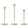 Κηροπήγια minimal σετ 3 τεμαχίων σε ροζ-χρυσό χρώμα, μεταλλικά
