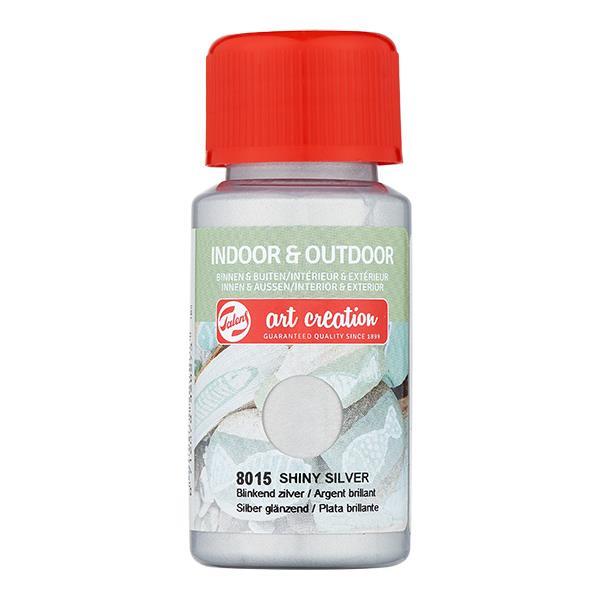 Talens χρώμα indoor/outdoor 8015 shiny silver 50ml