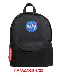 Bagtrotter τσάντα πλάτης ΝΑSA μαύρη Υ42x28x16εκ.