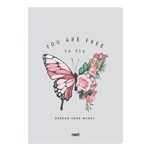Next trends butterfly τετράδιο καρφίτσα 17x25εκ. 40φ.