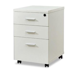 Συρταριέρα μεταλλική Nextdeco τροχήλατη λευκή Υ60x40x44εκ.