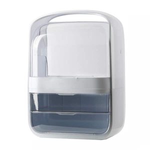 Θήκη οργάνωσης καλλυντικών λευκή 27x19,5xΥ36,5εκ.