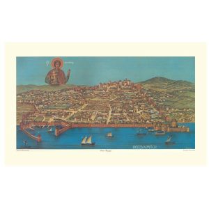 Λιθογραφία Βυζαντινή Θεσσαλονίκη 28χ46εκ.