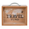 Κουμπαράς - κορνίζα ξύλινος Travel Fund Υ12x20,5x5εκ.