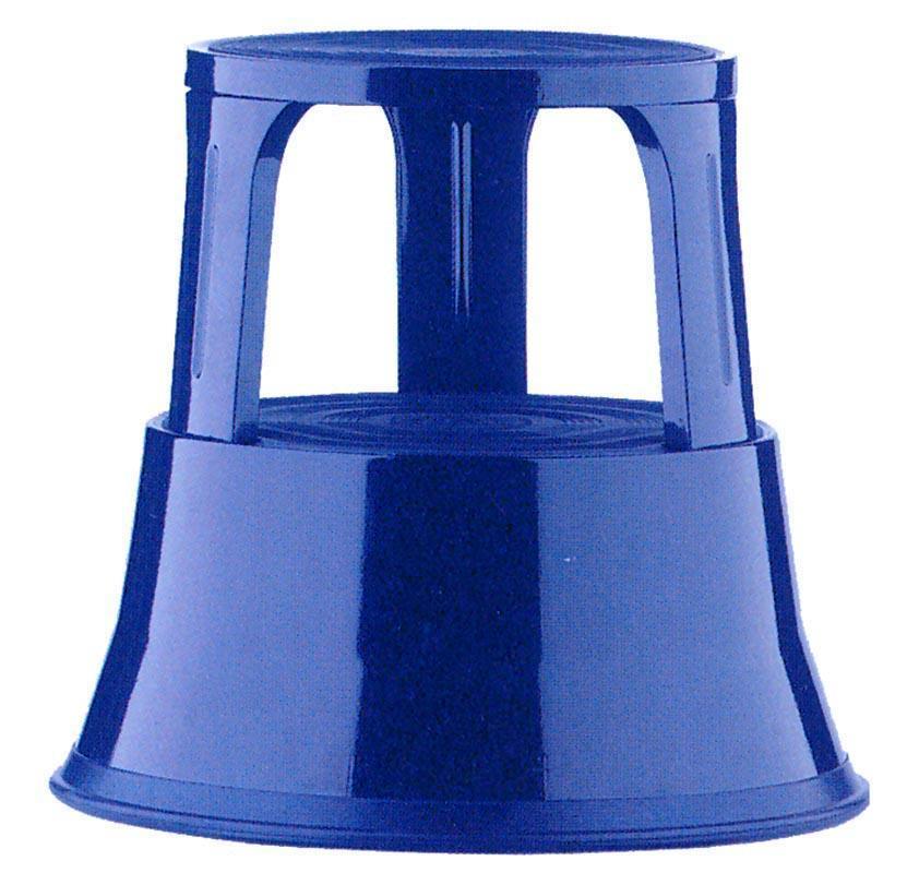 Μεταλλικό σκαμπό-σκαλοπάτι με ρόδες, μπλε Υ43xØ29x45εκ.