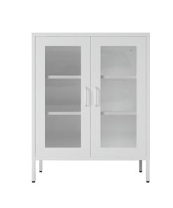 Ντουλάπα μεταλλική Nextdeco δίφυλλη λευκή Υ102x80x35εκ.