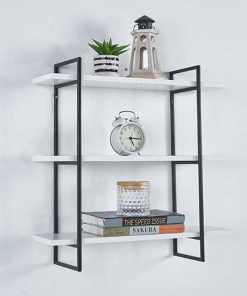 Ραφιέρα επιτοίχια Nextdeco με 3 θέσεις λευκή Υ60x18x60εκ.