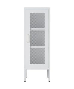 Ντουλάπι μεταλλικό Nextdeco με πλέγμα λευκό Υ102x40x40εκ