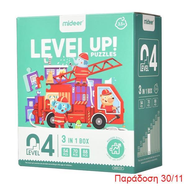 Mideer παζλ 3 σε 1 - Level Up 4 "Transportation" 54,70 - 88τμχ