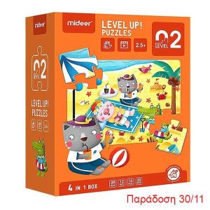 Mideer παζλ 4 σε1 - Level Up 2 "Seasons" 9,12,16 - 20τμχ