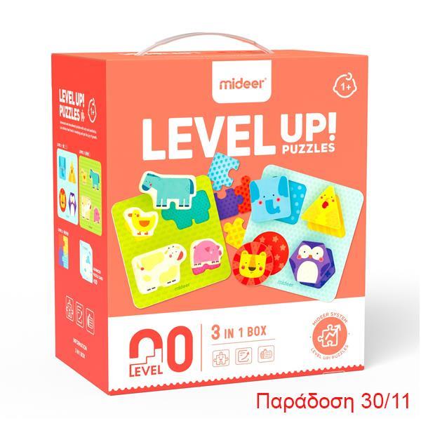 Mideer παζλ 3 σε1 - Level Up 0 "Animal Friends" 12τμχ