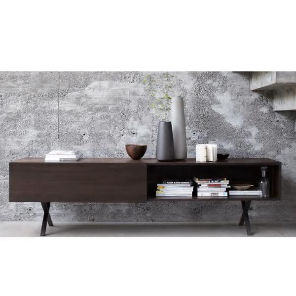 Έπιπλο τηλεόρασης Nextdeco ξύλινο με 2 ντουλάπια 160x45xY60εκ.