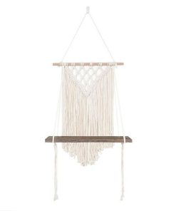 Ράφι επιτοίχιο από μακραμέ 40x58εκ.