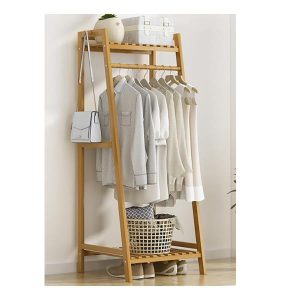 Κρεμάστρα ράγα οργάνωσης ρούχων Nextdeco ξύλινη μπαμπού Υ140x80x40εκ.