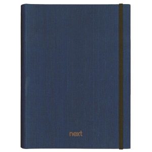 Next Fabric τετράδιo με κρυφό σπιράλ μπλε με λάστιχο 17x25εκ. 5θεμ., 175φ.