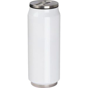 Θερμός κουτάκι αναψυκτικού λευκό inox Υ18,5xØ7εκ. 500 ml