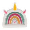 Κουμπαράς - κορνίζα ξύλινος «Rainbow unicorn»  Υ18x5xØ17,5εκ.