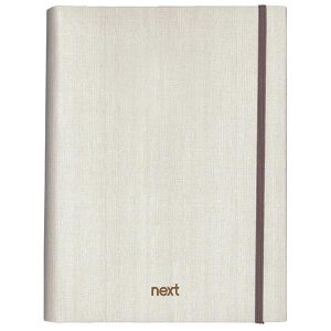 Next Fabric τετράδιo με κρυφό σπιράλ λευκό με λάστιχο 17x25εκ. 5θεμ., 175φ.