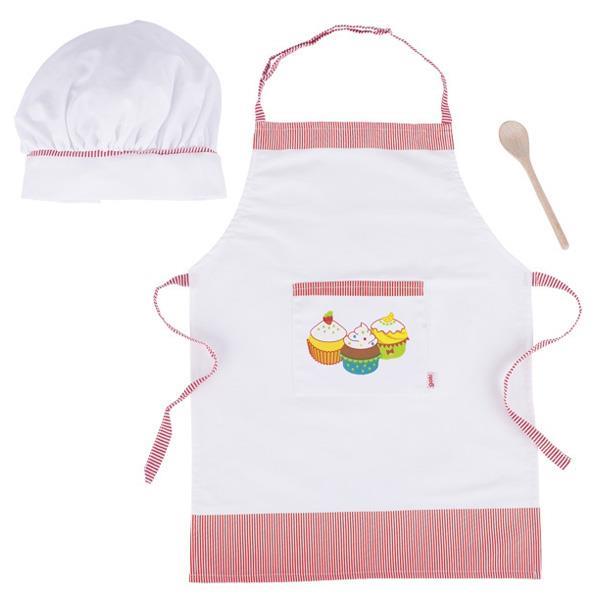 Σετ μαγειρικής για παιδιά, με ποδιά, σκούφο - ξύλινη κουτάλα