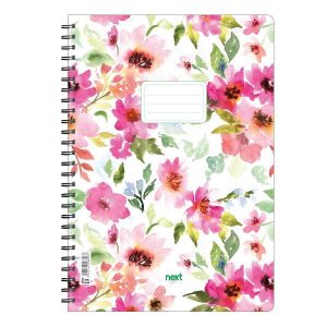 Next trends Flowers τετράδιο σπιράλ 2 θέματα 70 φύλλα 21x29εκ.