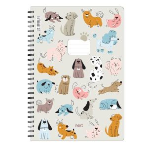 Next trends dogs τετράδιο σπιράλ 2 θέματα 70 φύλλα 17x25εκ.
