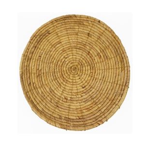 Ψάθινο διακοσμητικό τοίχου BOHO από rattan σε φυσικό χρώμα Ø40xΥ6εκ