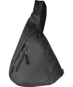 Τσάντα πλάτης χιαστί μαύρη Υ50x26x16εκ.