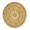 Ψάθινο διακοσμητικό τοίχου boho δίχρωμο από rattan Ø80xΥ6εκ