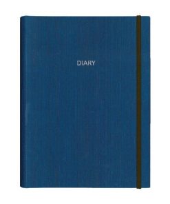 Next ημερολόγιο/organizer 2024-25-26 fabric μπλε σκούρο με στυλό αφής και 40 ριγέ φύλλα σημειώσεων 17x24εκ.