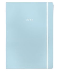 Next ημερολόγιο 2024 Pastel ημερήσιο flexi  γαλάζιο με λάστιχο 14x21εκ.
