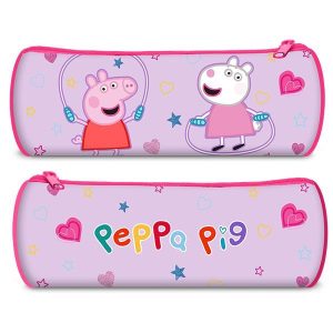 Κασετίνα βαρελάκι "Peppa"  22x8x8εκ.