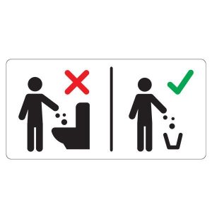 Next αυτοκόλλητο pvc "Μην πετάτε χαρτιά" 20x10εκ.