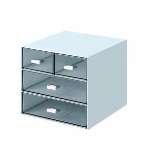 Organizer με 4 συρτάρια  μπλε Y14,6x15,5x17,6εκ.