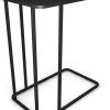 Τραπεζάκι μεταλλικό Nextdeco μαύρο Υ55x45x25εκ.