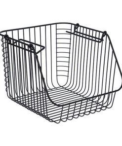 Καλάθι μεταλλικό μαύρο 29x27xY21εκ.