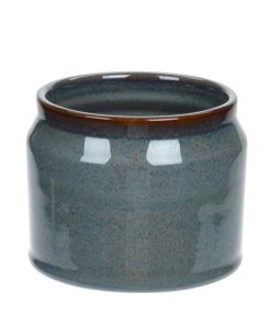 Κασπώ από πορσελάνη σε μπλε  χρώμα Ø11,6xΥ9εκ.