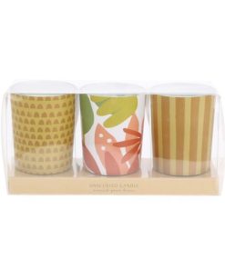 Κεριά αρωματικά σετ 3 τμχ Ø5xY6εκ. Yellow