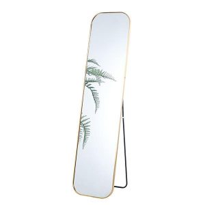 Καθρέφτης επιδαπέδιος Nextdeco χρυσό μεταλλικό πλαίσιο 40x160εκ