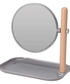 Καθρέφτης μακιγιάζ επιτραπέζιος 22,5x14xY23εκ. γκρι