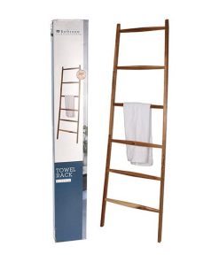 Σκάλα-βάση στήριξης για πετσέτες από ξύλο ακακίας με 6 ράγες 55xY170εκ.