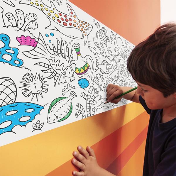 Carioca ρολό από αυτοκόλλητο χαρτί ζωγραφίζω με σχέδια Sea - Image 2