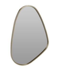 Καθρέφτης μεταλλικός, επιτοίχιος Υ40x28εκ, χρυσός