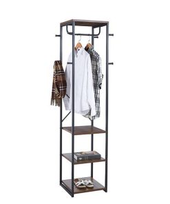 Κρεμάστρα ράγα οργάνωσης ρούχων Nextdeco ξύλο και μέταλλο Υ180x40x40εκ.