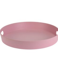 Δίσκος σερβιρίσματός από bamboo Ø30xY4εκ. ροζ