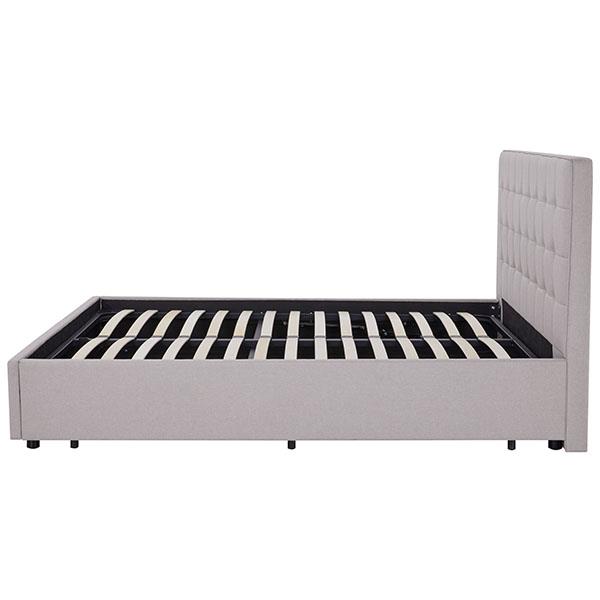 Κρεβάτι με αποθηκευτικό χώρο Nextdeco Soho ανοιχτό γκρι Υ110x200x160εκ. - Image 3